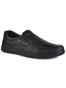 Buckaroo Kaiden Full Grain Natural Leather Black Casual Shoes for Men: Size UK 10