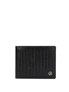 Da Milano RFID Protected Leather Wallet for Men with Card Slot - Black