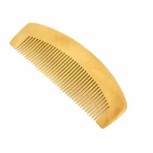 Ricocoinc Wooden Comb Medium Tooth Comb Handmade Peachwood Comb - WC007