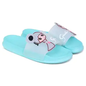 Pampy Angel Senorita Women's Flip Flops Slides Back Open Household Comfortable Slippers Blue,37 (Euro)