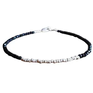 RRJEWELZ Black Spinel Bracelet for Men & Women – 2mm Rondelle Faceted Black Beads – 7 inch with Silver Plated Clasp – Healing, Fashion, Gift, Spiritual, Yoga|LCBR_RR_01153