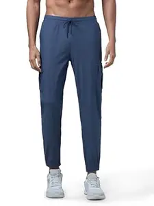TECHNOSPORT Men's Slim Fit Mid Rise Cargos for Gym, Workout & Sports