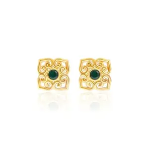 925 Sterling Silver 18k Gold Plated Bloom Stud Earrings| Gift for Women & Girls | Certificate of Authenticity and 925 Stamp | 1-year plating Warranty* | March By FableStreet