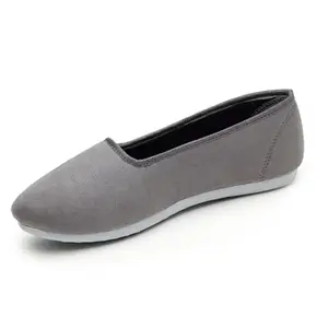 YUKI Women Active Wear Slip-On Ballet Loafer Shoes for Daily Use Grey