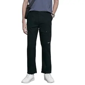 The Indian Garage Co Men Relaxed Fit Solid Mid-Rise Trousers