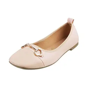Metro Women Pink Synthetic Ballerinas,EU/41 UK/7 (31-5086)