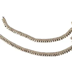 Timeless White Metal Anklets for Women & Girls