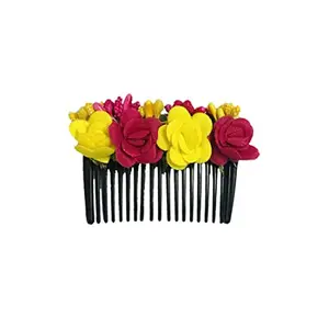 Arooman™Flower hair comb, juda pin/Clip, For Women/Girls Pack_01, multicolor
