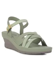 Bata Comfit womens CAMMIE E 28 Green Sandal - 3 UK (6617023)