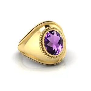 7.25 Ratti Katela (Amethyst) Original Stone Adjustable Ring For Men And Women With Lab Certified A-04