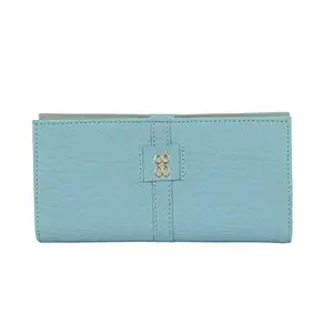 Baggit Women's Dock Blue Large Wallet | Ladies Stylish Purse Bag | Credit Card Money Holder | Faux Leather | 6-Month Warranty | Cruelty-Free Material | Made in India