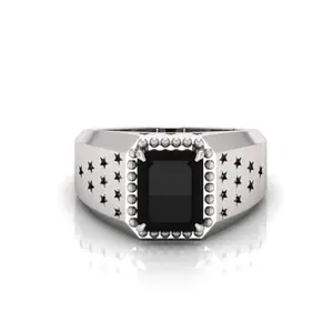 5.25 Ratti Black Hakik Original Stone Adjustable Ring For Men And Women With Lab Certified A13