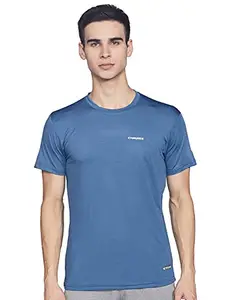 Charged Endure-003 Chameleon Spandex Knit Round Neck Sports T-Shirt Blue-Heaven Size Large And Charged Endure-003 Chameleon Spandex Knit Round Neck Sports T-Shirt Light-Grey Size Large