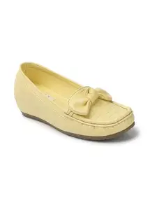 ELLE Loafer Shoes, Colour-Yellow Size-UK 4