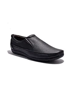 SIR CORBETT Black Synthetic Formal Shoes for Men with Slip - 7 UK