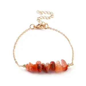 SALTY Set of 1 Manifestation Orange Stone Bracelet for women & Girls | Hand Band Gift Pack for Sister, Jewelry Accessories | Wrist Band for Girls, Women | Fancy Jewellery Combo Gifts | Ideal for Gifting Hamper
