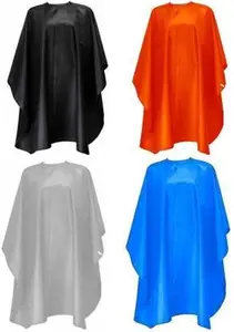 SIYAA_ Hair Cutting Makeup Apron For Saloon, Parlour & Home Uses Lightweight Set Of 4 Pcs Pack Of 1 (Black+Blue+Orange+White)