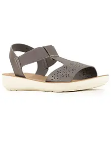 Bata Womens AGNES Grey Sandals - 4 UK