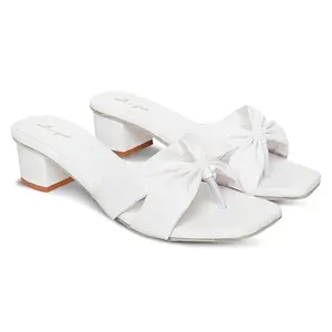 Looper Women Ruched Trendy Block heels Sandal