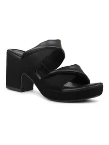 INC.5 Women Black Solid Platform Heels
