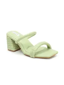 Elle Women's Green Heeled Sandal-7 Kids UK (EL-JS-Wn-39)