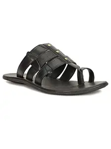 Bata mens HOOPER TOE RING Black Flip Flop - 7 UK(8716348)