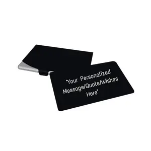 Savri Personalised Black Wallet Insert with Card Holder – Engraved with Your Personalized Message. Ideal for Him, Husband, or Father. Unique Gift for Anniversary, Birthday, & Valentine’s Day