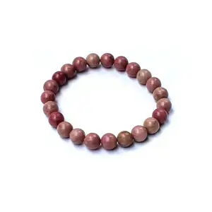 Arka Surya Crystals Natural Pink Rhodonite 8mm Beads Bracelet for Love Compassion Peace & Emotional Balance