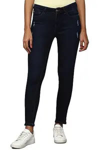 Allen Solly Women's Skinny Jeans (AHDNDASFK00480_Navy