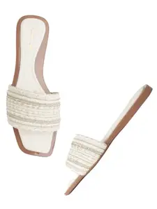 DROP BOLD Casual and Classy Flat Sandals Fashionable Ethnic Flat Sandals Light Weight Comfortable & Trendy for Womens & Girls