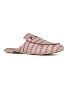 Inc.5 Womens Peach Casual Printed Toe Flat Slip-On Sandals