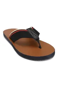 Louis Philippe Men Brown Solid Flip Flops