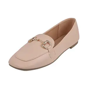 Mochi Women Off/White Synthetic Leather Loafer UK/4 EU/37 (31-1211)