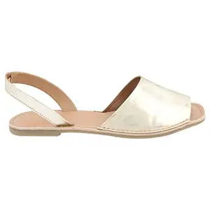 Tao Paris Women Brooke Gold Leather Fashion Sandals-7 Uk (39 Eu) (2408565)(Gold_synthetic)