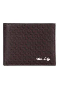 Allen Solly Men Maroon Print Leather Wallet
