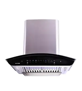 Alstorm Neo 60cm 1200 m3/hr Auto Clean Chimney (Stainless-Steel 60, 2 Baffle Filter with SS Oil Cup, Touch Control, Silver Finish)