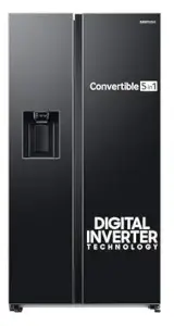 Samsung 633 L 2 Star Automatic Convertible 5 In 1 Digital Inverter Side By Side Refrigerator, (RS78CG8543B1HL, Black DOI)