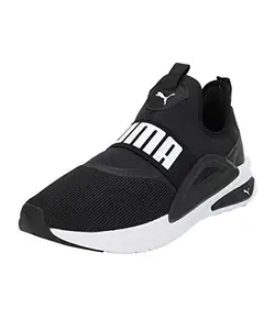 Puma Unisex-Adult Softride Enzo Evo Slip-On Black-White Running Shoe - 8.5 UK (37787501)