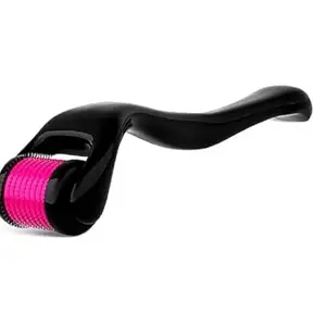 Derma Roller With Disinfectant | 540 Titanium Needles | Beard, Hair & Reduces Acne Scars