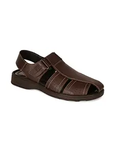 Bata Men's CLASSIC SANDAL Sandals(8614441_DARK BROWN_7 UK)