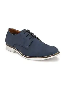 HiREL'S Men's Blue PU Outdoor Casual Shoes 7
