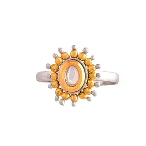 VOYLLA Veerangana Pearls and Kundan Statement Ring