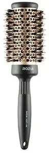 ROZIA Pro Boar Bristles Round Hair Brush, Thermal Ceramic & Ionic Tech, Roller Hair brush for Blow Drying, Curling, Straightening, Add Volume & Shine (44 MM)