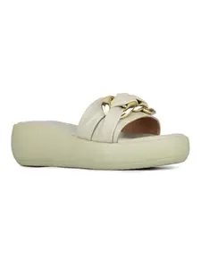 Inc.5 Womens Green Solid Round Toe Wedge Heel Sandals