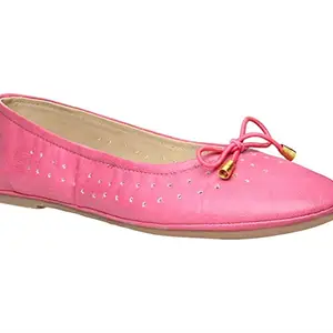 Bata Womens Stitch Red Ballet Flats-8 (41 EUR), (5515413)