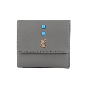 Baggit Womens Lzxe Riz 3T5 3 Fold Wallet- Grey
