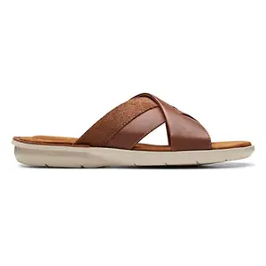 Clarks Men's Tan Leather Outdoor Sandals-8 UK (42 EU) (26149910)