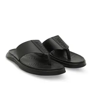 Regal Black Men Casual Leather Sandals