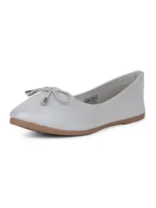 Bata Casual Ballerinas for Women Grey