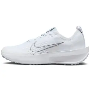 Nike W Interact Run-White/Metallic Silver-Pure PLATINUM-FD2292-100-6UK